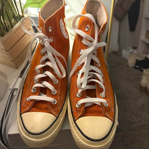 Orange Chuck Taylors Size Women's 11 - Picture 1 of 6